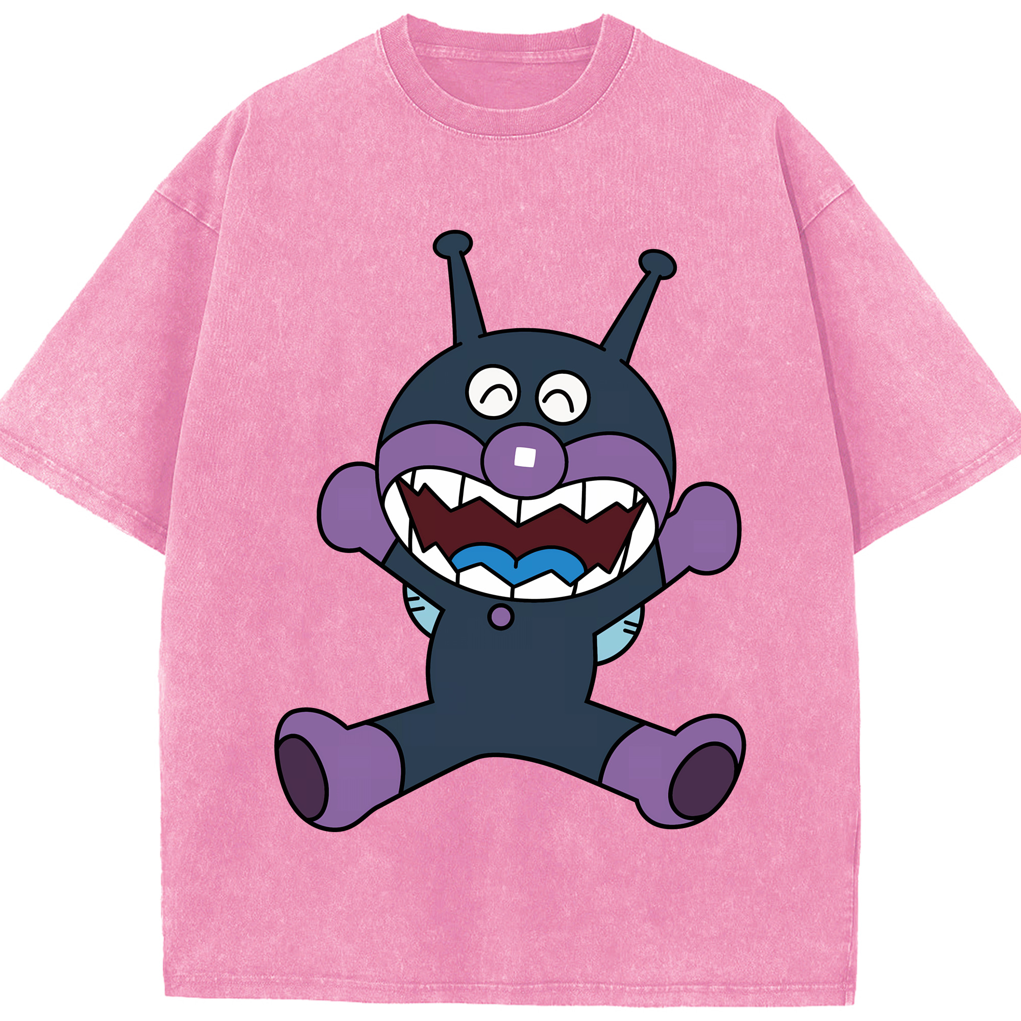 （画像用） アンパンマン Anpanman 綿100% ヴィンテージ風 半袖Tシャツ（フロントプリント）